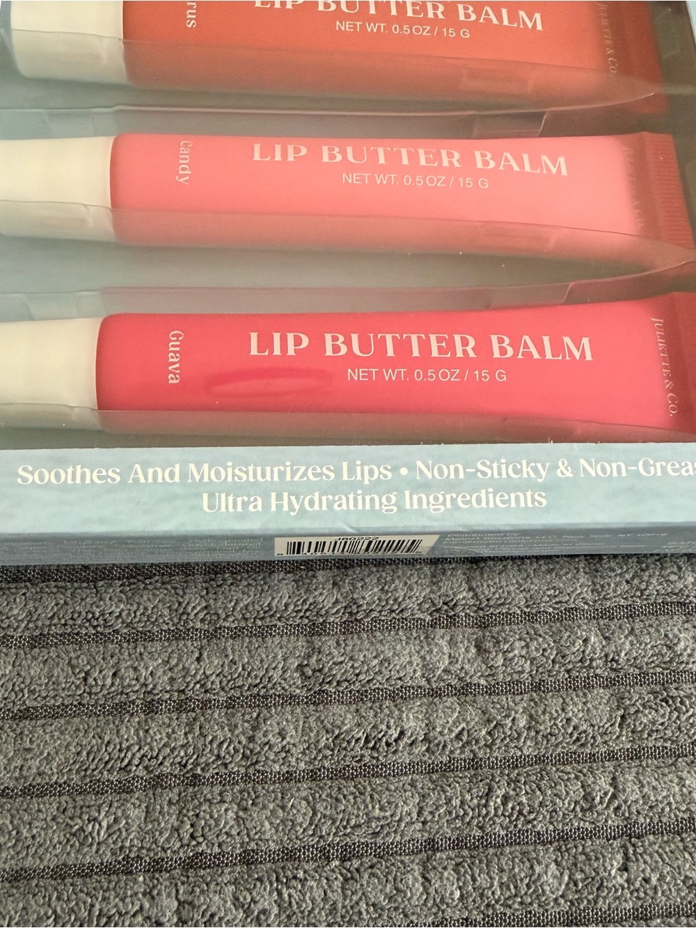 Juliette & Co Lip Butter Balm Set of 5 Hydrating Vegan - Picture 5 of 8